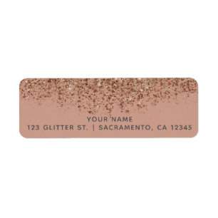Taupe Rose & Bronze Or Pailleté Glamour Chic Soiré
