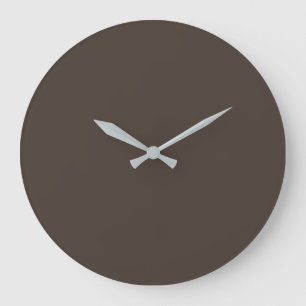 Taupe Solid Colour Large Clock