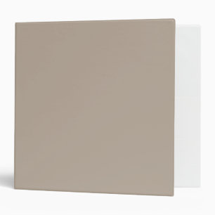 Taupe Solid Colour Minimalist Binder