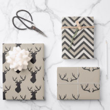 Taupe Stag heads,and antlers  