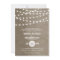 Taupe String Lights Wedding Invitation