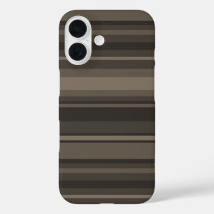 Taupe stripes iPhone 16 case