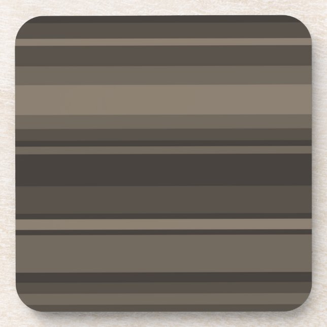 Taupe stripes coaster (Front)