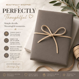 Taupe Wrapping Paper Sheets Luxury Gift Wrap
