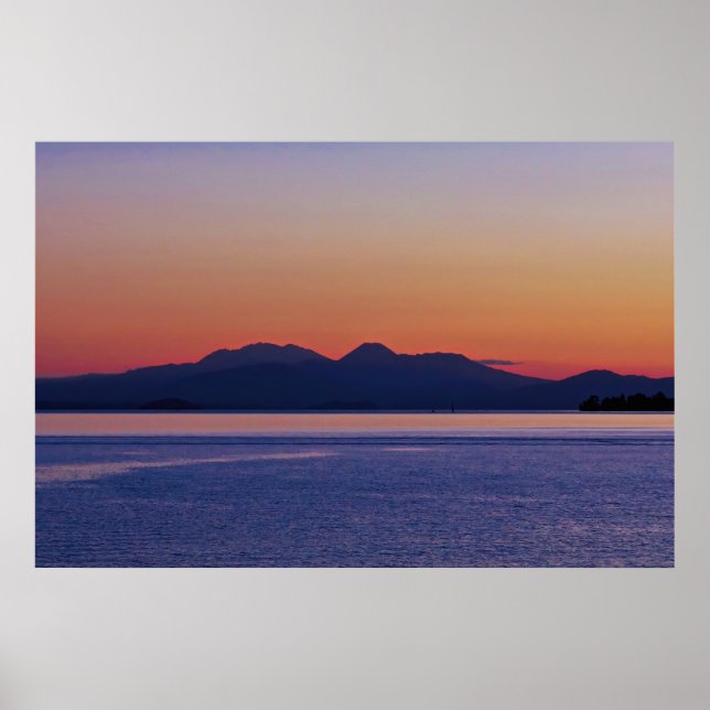 Taupo Sunset Poster (Front)