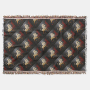 Taurean Bulls Animal Abstract Art Throw Blanket