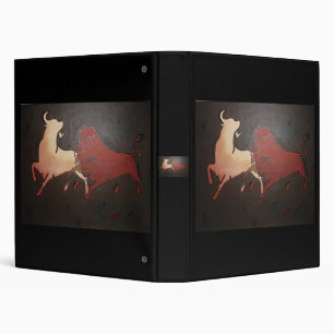 Taurean Bulls Animal Art Binder