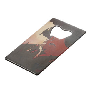 Taurean Bulls Animal Art Credit Card Bottle Opener