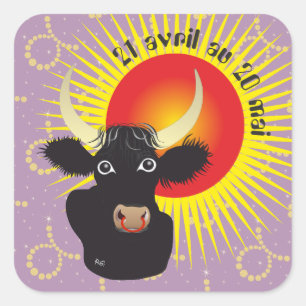 Taureau 21 avril au 20 mai Autocollants Square Sticker