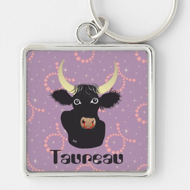Taureau 21 avril au 20 mai Porte-clés Keychain (Front)