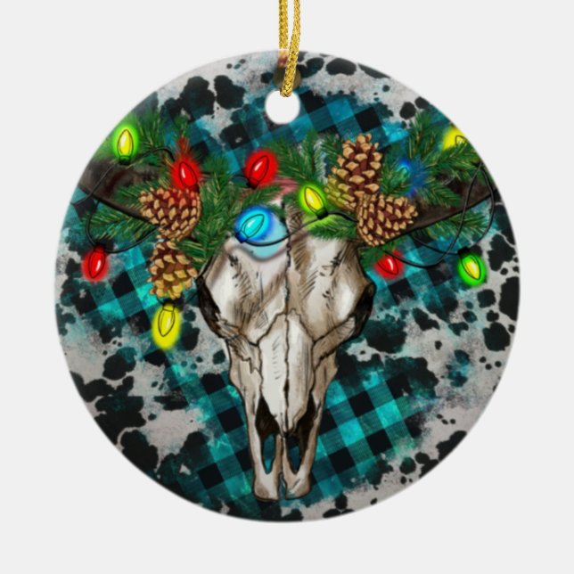Taureau Png ornement de Noël, Noël occidental (Devant)