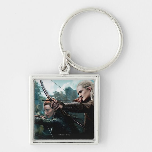 TAURIEL™ and LEGOLAS GREENLEAF™ Movie Poster Keychain (Front)