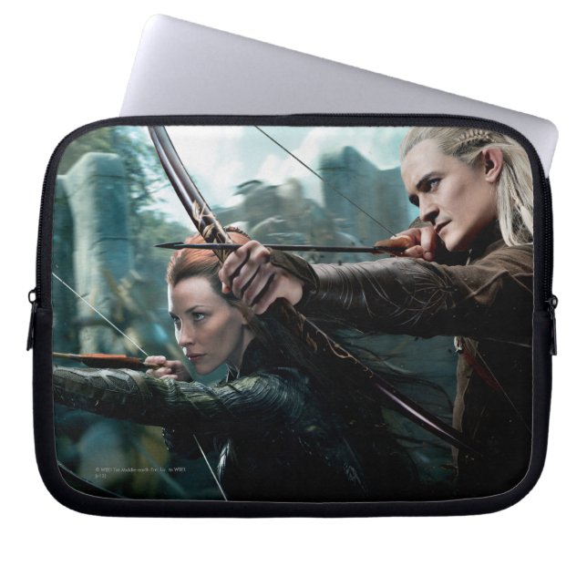 TAURIEL™ and LEGOLAS GREENLEAF™ Movie Poster Laptop Sleeve (Front)