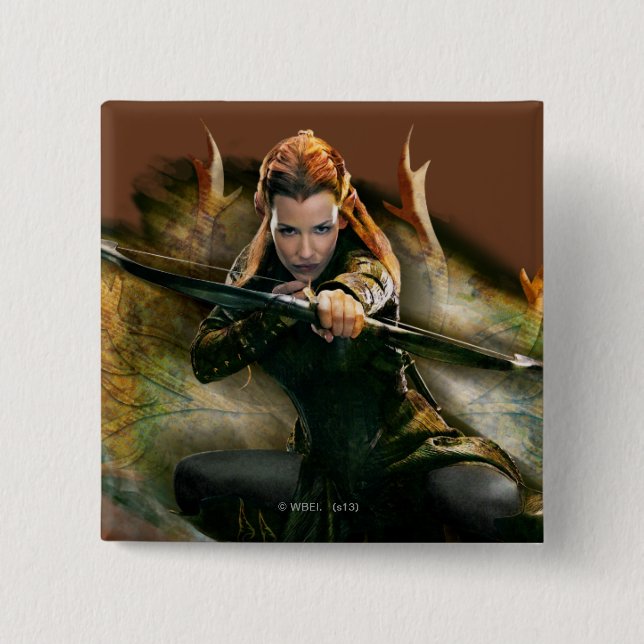 TAURIEL™ Drawing Bow 2 Inch Square Button (Front)