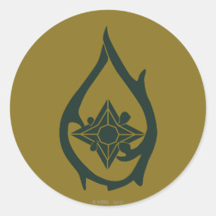 TAURIEL™ Drop Symbol Classic Round Sticker