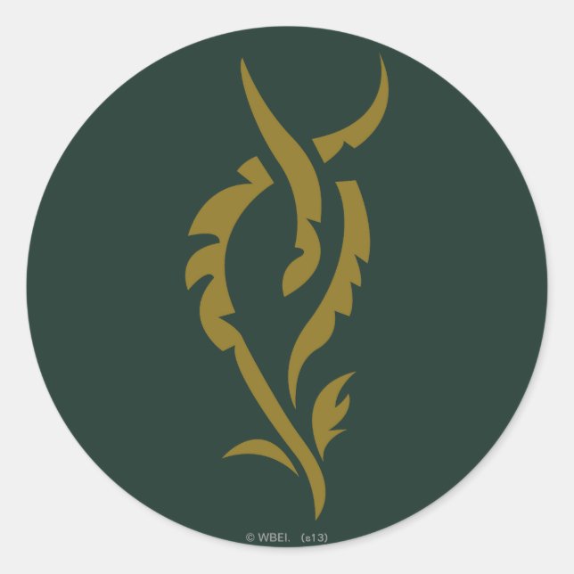 TAURIEL™ Floral Symbol Classic Round Sticker (Front)