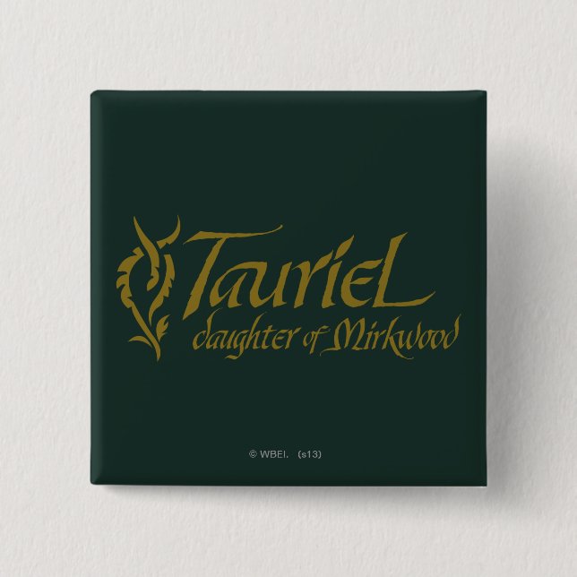 TAURIEL™ Name 2 Inch Square Button (Front)