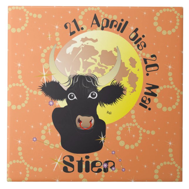 Taurus 21 April to 20 May Fliese Tile (Front)