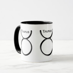TAURUS, Abstract Design of the Zodiac Sign,  Mug