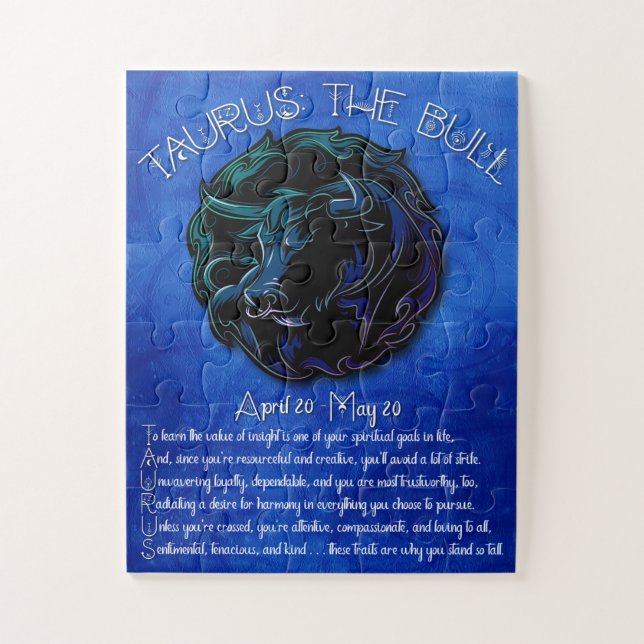 Taurus Acrostic Puzzle (Vertical)