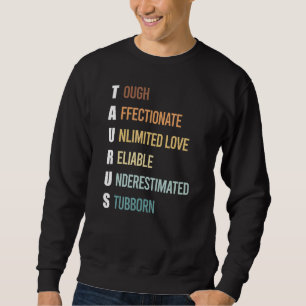 Taurus Apparel Zodiac Sign Facts Horoscope Astrolo Sweatshirt