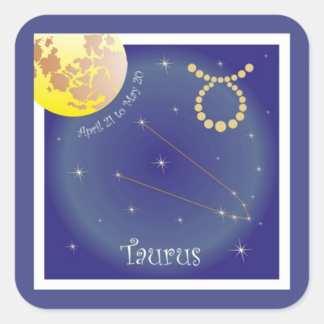 Taurus April 21 to May 20 sticker (Front)