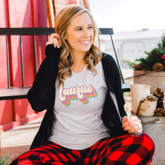 Taurus Astrology Retro Birthday Gift Zodiac Sign T-Shirt