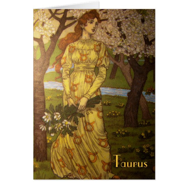"Taurus" Astrology Sign Card (Front)