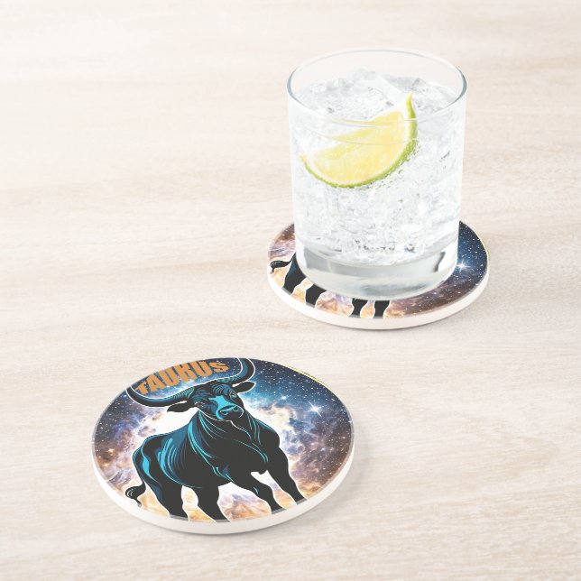 Taurus astrology sign coaster (Side)