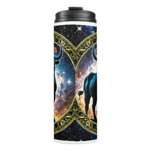 Taurus astrology sign thermal tumbler