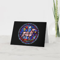 Taurus Astrology Stained Glass Windows - Greeting