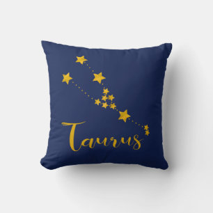 Taurus Astrology with Constellation of Stars Throw Pillow