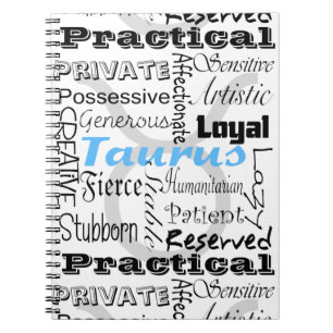 Taurus Astrology Zodiac Horoscope Collage Notebook