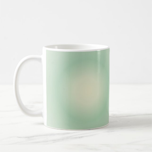 Taurus Aura Gradient Zodiac, Green Aura Gradient Coffee Mug (Left)