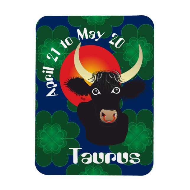 Taurus avril 21 to May 20 Premium Flexi Magnet (Vertical)