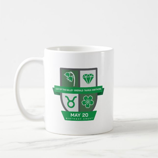 Taurus Birthday Crest™ for May 1-20 Mug (Left)