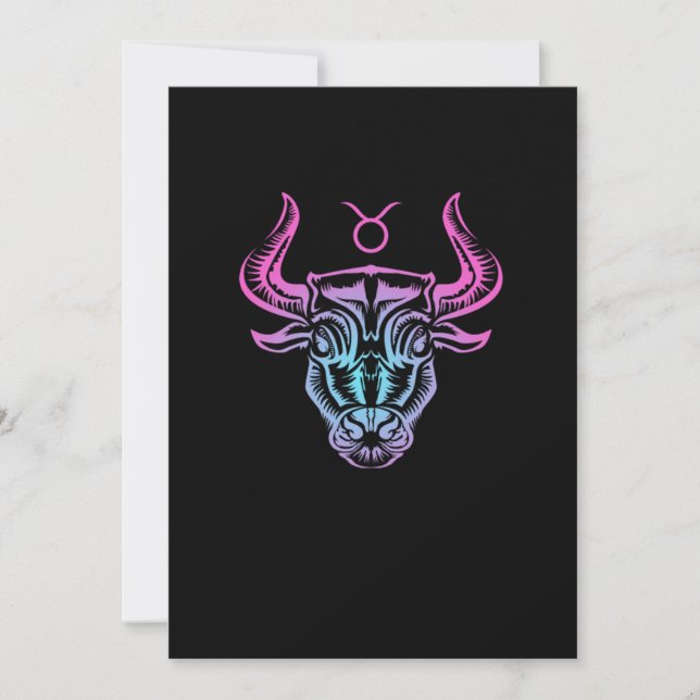 Taurus Birthday Gift Zodiac Sign Costume Invitation (Front)