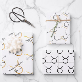 Taurus Birthday Wrapping Paper Sheet