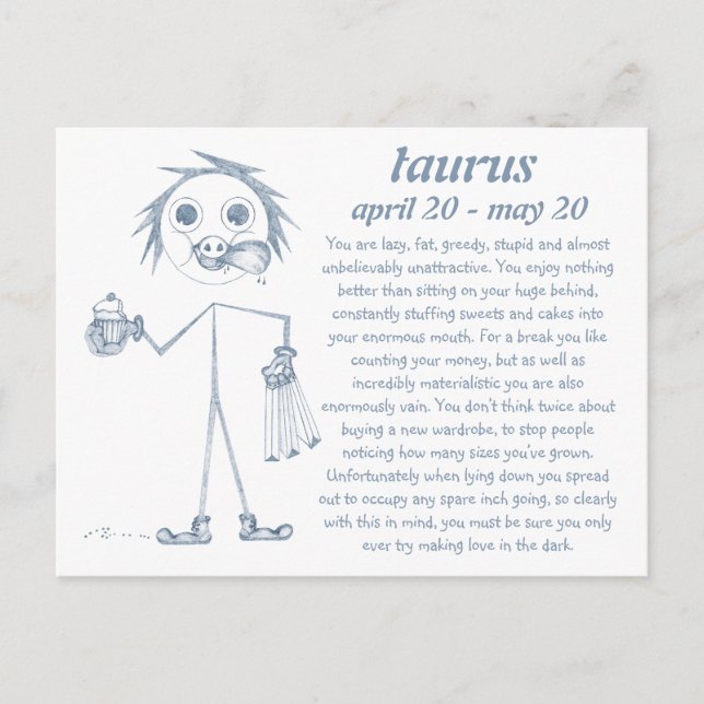 Taurus [ - BitchScope - ] Postcard (Front)