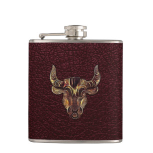 Taurus Bronze Hip Flask