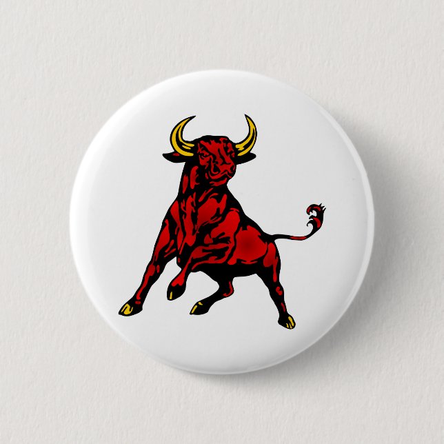 Taurus Bull 2 Inch Round Button (Front)