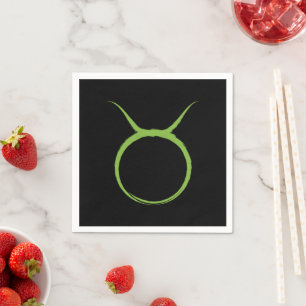 TAURUS Bull April May Astrology Zodiac Party Napkin