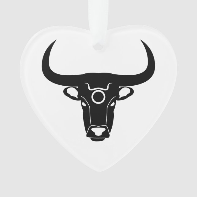taurus bull astrology zodiac horoscope symbol ornament (Front)