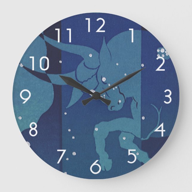 Taurus Bull Constellation Vintage Zodiac Astrology Large Clock (Front)