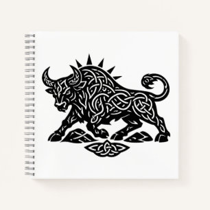 Taurus Bull Sigil — Earthbound Zodiac Inkwork Notebook