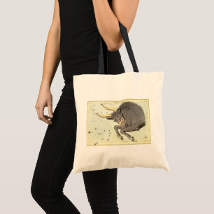 Taurus Bull, Vintage Constellation Urania's Mirror Tote Bag