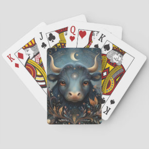 Taurus Bull Zodiac Astrology Celestial Birthday Playing Cards