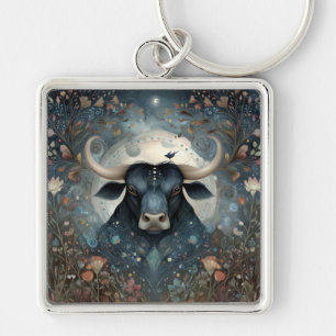 Taurus Bull Zodiac Astrology Mystical Birthday Keychain