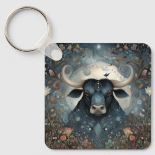 Taurus Bull Zodiac Astrology Mystical Birthday Keychain