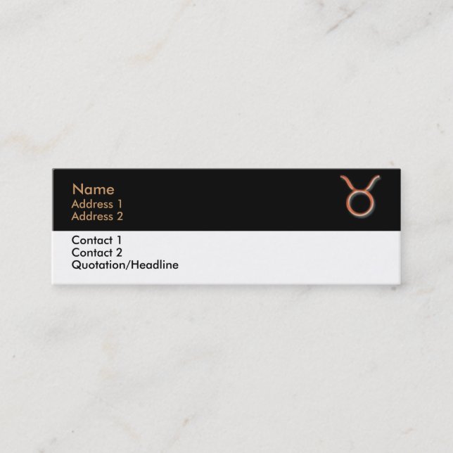 Taurus Business Card (Front)